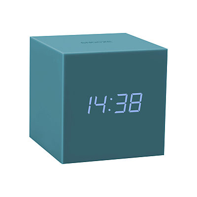 Gingko Soft Touch Click Clock Alarm Clock Teal Gingko Soft Touch Click Clock Alarm Clock Teal